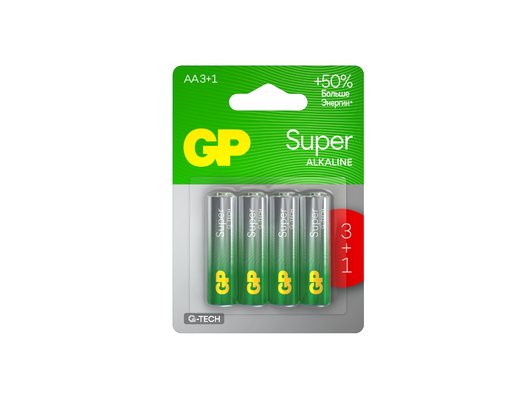 Батарейка GP Super Alkaline 15А АA 3+1 шт